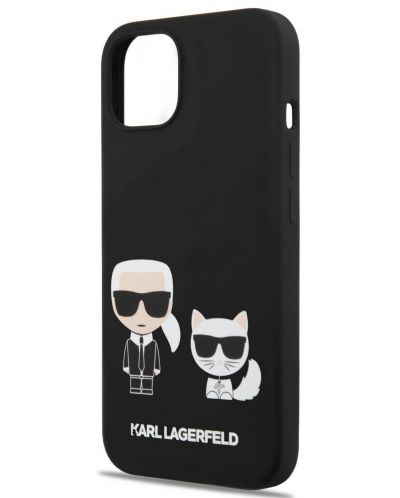 Калъф Karl Lagerfeld - MS Karl and Choupette, iPhone 13/14, черен - 5